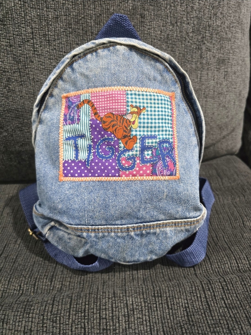 Tigger Denim Kids Backpack - Blue